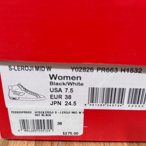 Diesel S-Leroji Mid W Womens Black Leather Lifestyle Sneakers Shoes In Sz. 7.5 - Picture 16 of 17